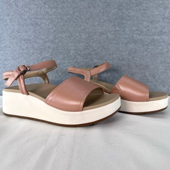 ABEO Woman’s sz 11 Devyn Platform Sandal Rose Gold Leather Strappy Sandal Ortho - Picture 1 of 10